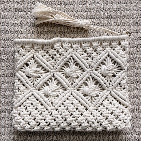 Handbags - Knit clutch zipper pouch / bag